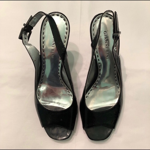 Gianni Bini Womens Peep Toe Heels, Black 4” 7.5M - Picture 3 of 8